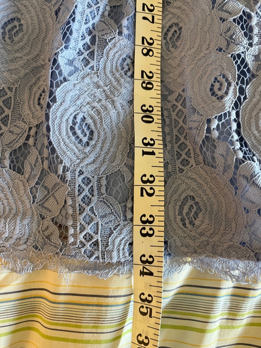 Francesca's Light Periwinkle Lace Overlay Dress L - Picture 7 of 7